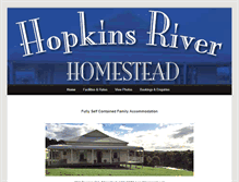 Tablet Screenshot of hopkinsriverhomestead.com.au